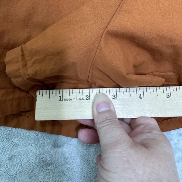 We Wore What Shorts Womens Large Brown High Waist Pleated Cotton Pockets Zipper - Picture 12 of 12